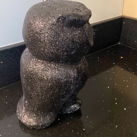 Black Glitter Owl Halloween Large - Picture 10 of 11